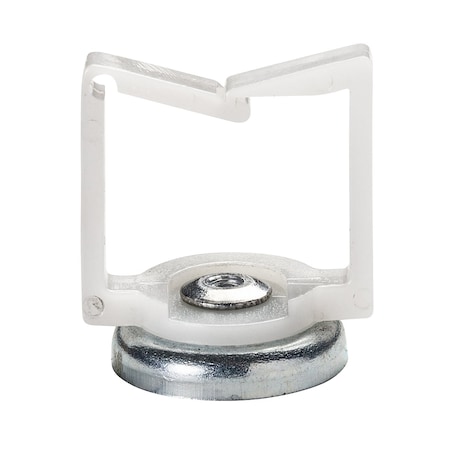 Winnie Industries 1in. Magnetic Cable Holder, 26 lb Magnet, Locking Gate, White, 100PK WMCH100WH